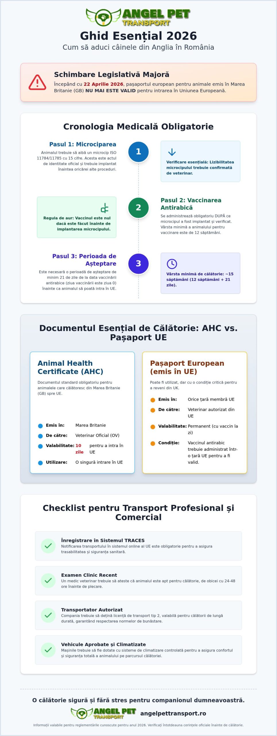 Ce acte îți trebuie să aduci câinele din Anglia în România în 2026: Checklist complet