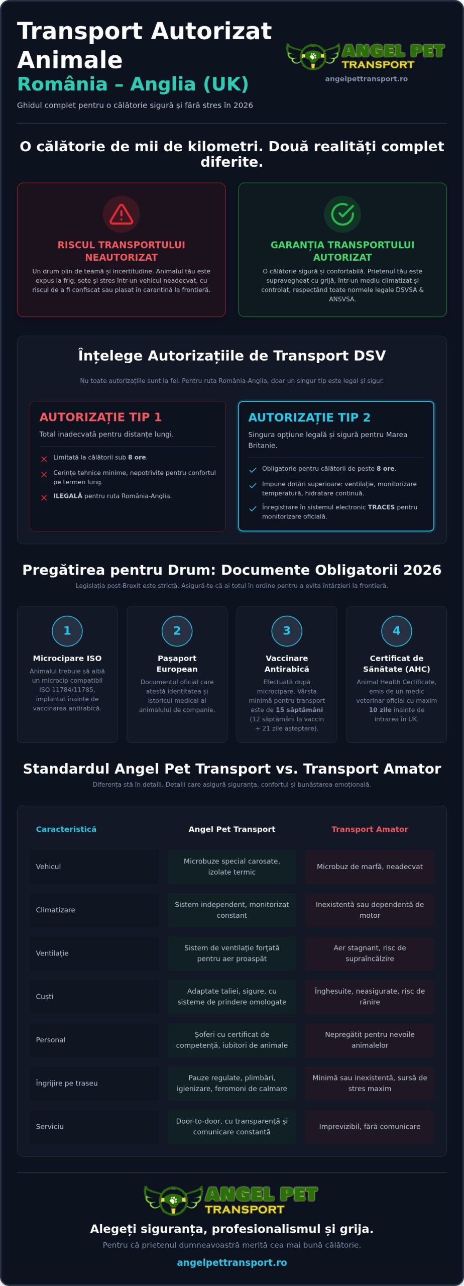 Transport Autorizat de Animale în Anglia: Siguranță și Standarde DSV în 2026